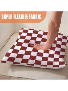 2 pièces, Tailles multiples, Toucher confortable, Style minimaliste, Carreaux rouges et blancs, Design géométrique, Processus d'impression numérique, Housses de coussin décoratives pour la maison, Housses de coussin, Housses de coussin de ferme vintage, Housses de coussin pour canapé, salon, chambre, Sans insert de coussin - brique rouge terre cuite rétro - Voir 6