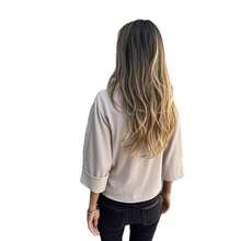 2025 New Loose-Fit T-Shirt For Women, Round Neck Cotton-Linen Button-Up Cardigan Shirt - White - View 7