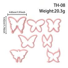 Bohemian Floral Butterfly Polymer Clay Earring Mold Set, DIY Handmade Jewelry Making Tool, Elegant Flower Pendant Cutter, Ceramic Clay Embossing Mold, Romantic Fairy Style Earring Cutter, High Precision Polymer Clay Or Modeling Clay Mold - Butterfly - View 7