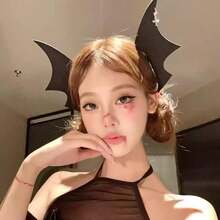 1 buah/Set Jepit Rambut Tanduk Setan Kecil Gaya Gelap Halloween, Jepit Rambut Sayap Kelelawar yang Manis & Keren, Aksesori Kepala, Jepit Rambut Halloween - MultiWarna - View 5