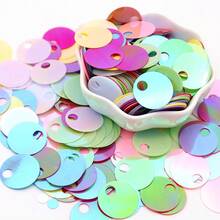 140pcs Large Hole 20mm Flat Round Sequin Holographic Loose Sequins For Handmade Crafts, Art, Jewelry Making, Sewing, Embroidery, Party Decoration - 20 Grams - View 35