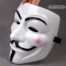 1個萬聖節V型面具嘉年華化裝舞會派對COS道具全臉面具 - 多色 - 查看 3