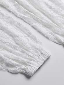 Elegant Commuter White Lace Cuffed Pants Summer - White - View 7