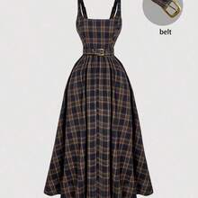 Women Midi Dresses - Apricot - View 2