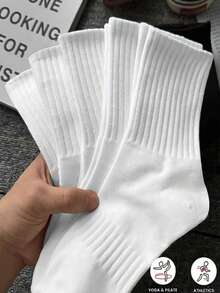 5/10/20 Pairs Unisex Casual Sports Socks, Suitable For Daily Indoor And Outdoor Wear - Multicolor - View 3