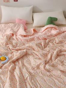 1pc Ultra Soft Cooling Comforter - Lightweight All-Season Bedding With Fashionable Plaid Pattern, 100% Polyester, Machine Washable For Single/Double Bed, Hotel, Camping And Home Decor, Hotel-Grade Luxury Bedding | Modern Quilting Design | Embossing Technology - Baby Pink - View 6