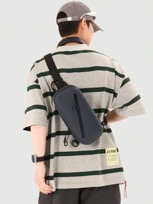 1個 - 男士牛津布多功能胸包 - 大容量防水斜背包 - 高級戶外運動肩背包 - 收納包多功能風琴式斜背包 - 彩色 - 查看 5