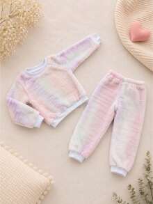 Conjunto de Frio para Meninas Fleece - Multicolorido - Visão 10