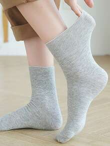 5 Pairs/Pack Extra Large Size Socks For Middle-Aged And Elderly, Loose Rim Design Suitable For Overweight And Swollen Feet, Thickened Design, Plus Size, Suitable For Spring And Autumn, Loose Maternity Socks, Middle-Aged And Elderly Socks, Spring And Summer Loose Rim Socks, New Stockings, Thin Bottom Business Socks, Mid-Calf Socks - Multicolor - View 8