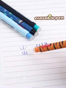 10pcs Animal Shaped Erasable Pen Set, Built-In Thermal Erasure Function, Back To School Supplies, Teacher Reward Student Gift - Multicolor - View 9