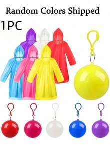 5 buah Jas Hujan Sekali Pakai Portabel, Jas Hujan Tebal Sekali Pakai dengan Kotak Penyimpanan Bulat, Cocok untuk Mendaki & Berkemah, Dapat Digantung di Ransel, Warna Acak, Perlengkapan Berkemah - Beraneka warna - View 11