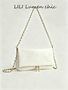 Winter New Classic PU Waterproof Leather Grain Long Shoulder Bag Crossbody Bag, Asymmetrical Flap Design Wallet, Suitable For Women Daily Shopping And Commuting