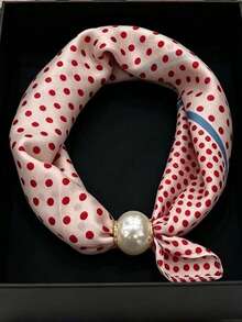 1 pieza Bufanda calentador de cuello con estampado de lunares y patrón geométrico - Multicolor - Ver 16