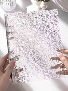 A5 波浪紋透明活頁夾 壓克力透明資料夾 耐用材質 活頁夾封面 可作為筆記本、計畫本、卡片收納簿、貼紙簿、相簿、文具學校用品 - 無色 - 查看 3
