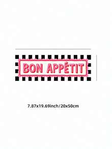 1件裝無框 Bon Appetit 法文語錄 Bonjour 文字藝術牆貼海報，適合公寓客廳臥室宿舍派對禮物，房間裝飾掛畫 - 字體 - 查看 11