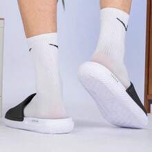 Nike Jordan Jumpman Slide White/Black Comfortable Breathable Durable Versatile Non-Slip Sandals Men's FQ1598-010 - Black and White - View 3
