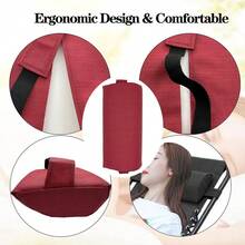1 pieza Repuesto de reposacabezas para silla de gravedad cero, almohada de soporte de cuello suave universal, correa ajustable, reposacabezas cómodo y transpirable, adecuado para sillas de descanso de ocio al aire libre, sillas de patio y de playa - Multicolor - Ver 11