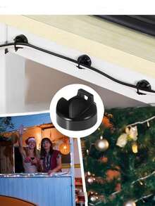 Aquarium Suction Cup Clip, Used For Organizing Fish Tank And Turtle Tank Filter Wires, Double-Ended Double-Clip Aquarium Accessory, No Battery Required - Black - View 5