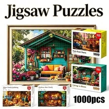 1000片拼圖玩具,適合青少年,舒壓派對禮物、腦力訓練、生日禮物、節日禮物,完美禮物玩具 - 彩色 - 查看 3