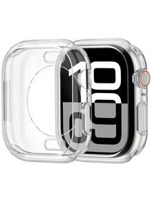 Apple Watch 10th Gen Transparent PC Protective Case, Shock-Proof, Hollow-Out Design For Apple Watch Series 8/Ultra/Series 7/Series 11, 42mm/46mm - Clear - View 9