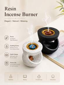 Ceramic Gold Cube Incense Burner, No Electricity Needed, Heat-Resistant Traditional Home Decor, Agarwood Diffuser, Meditation Practice, Spiritual Cleansing - one-size - View 5