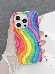 Knitted Texture TPU Coated Phone Case, Compatible With IPhone 7, 7 Plus, 8, 8 Plus, X, XS, XR, XS Max, 11, 11 Pro, 11 Pro Max, 12, 12 Pro, 12 Pro Max, 13, 13 Pro, 13 Pro Max, 14, 14 Pro, 14 Pro Max, 14 Plus, 15, 15 Pro, 15 Plus, 15 Pro Max, 16, 16 Pro, 16 Plus, 16 Pro Max - Multicolor - View 3