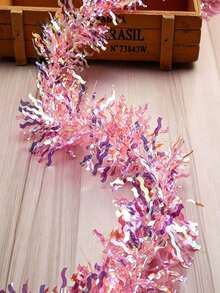1 buah Pita Berkilau Tepi Tetesan Hujan 200cm untuk Dekorasi Kue, Ulang Tahun, dan Liburan, Cocok untuk Hari Valentine, Pernikahan, dan Dekorasi Lainnya. - Beraneka warna - View 16
