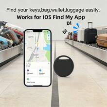 RSH AirTags 4入組鑰匙尋找器，智慧標籤兼容 Find My APP（僅支援 Apple 行動系統，不支援 Android），迷你智慧標籤防止鑰匙、背包、行李箱遺失（不支援 Android） - 黑色 - 查看 9