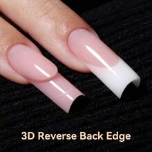 ZIMOOM 30/90/150pcs 3D Reverse Square French Dual Form, 15 Sizes Zone French Dual Form With Guide Lines, No Paper Film Needed For Quickly Nail Extensions With French Style - Clear - View 2