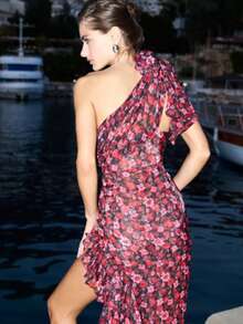 Women Midi Dresses - Black - View 6
