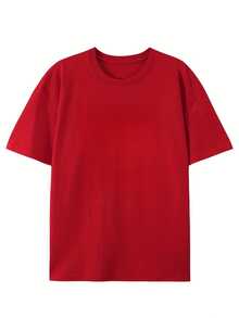 Plus Size Ladies' T-Shirts, Casual Short-Sleeved T-Shirts, Suitable For Everyday Wear-Machine Washable And Comfortable, Suitable For All Seasons, Loose Version, Suitable For Sports And Leisure Wear. - 紅色 - 查看 3