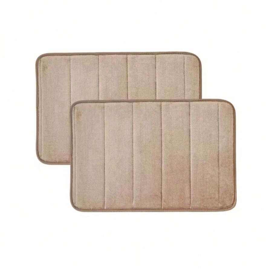 Kit 2 Tapetes Ultra Soft Flannel Veludo Macio 60x40cm Antiderrapante Confortável Absorvente - Saudade - Visão 1