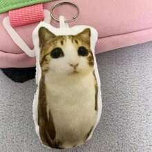 Cat Voice Sound Keychain Cute Funny Rotating Keychain Plush Portable Pendant Cartoon Bag Backpack Gift - 1pcs - View 5