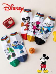 Disney 10/5/1雙迪士尼卡通短襪禮品 夏季女襪 米妮鼠襪 迪士尼短襪 米妮 黛絲 米奇 布魯多襪 舒適透氣 時尚女襪 新穎可愛少女風 百搭 - 彩色 - 查看 9