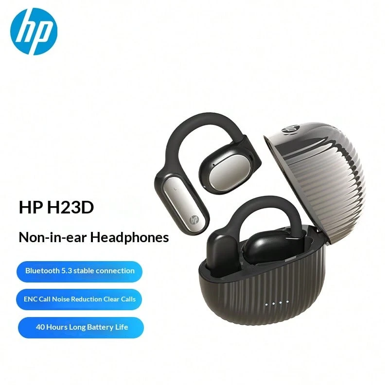 HP H23D True Wireless Bluetooth Earphones With Ear Hooks, IPX4 Waterproof, OWS Non-In-Ear Design, Bluetooth 5.3, 40-Hour Battery Life - View 1