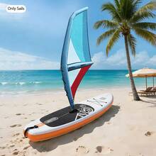 45.21ft² Inflatable Wind Sail, Oxford Cloth PVC Water Surfing Equipment With Pump Backpack For Beach - Blue - View 11