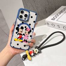 This Disney Mickey Mouse Pattern Lanyard Phone Case Features A Strong Magnetic Closure And Full Coverage Of Acrylic And TPU Material. It's Shockproof, Lightweight, And Suitable For IPhone17/16/11/13/15/15 Plus/15 Pro/15 Pro Max/12/14 Pro Max/11 Pro Max/12 Pro/12 Pro Max/13. It's A Popular Birthday Gift, Business Gift, Durable, Stain-Resistant, And Fingerprint-Resistant New Phone Case For Men And Women. It Also Includes A Mickey Mouse Phone Case And Mickey Mouse Doll Bracelet. Compatible With SamsungGalaxy S20, S21, S22, S23, And S24 Series. It's The Perfect Gift For Friends And Family. This Stylish Phone Case Is Fun, Lightweight, And Durable. IPhone17 Pro Max Phone Case, Minnie Phone Case. - Hồng - Xem 7