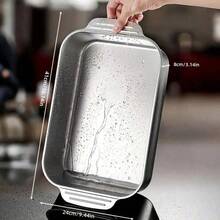 4-Piece (2 Stainless Steel Deep Pans And 2 Lids With Handles) Heavy-Duty Stainless Steel Rectangular Fish Baking Tray With Lid, Large Capacity Multi-Purpose Heating Tray, Suitable For Barbecue, Buffet And Home Cooking, Suitable For Dessert, Bread, Seafood, Suitable For Barbecue, Buffet And Home Cooking, A Must-Have For Holiday Cooking. - Multiple Styles - View 4