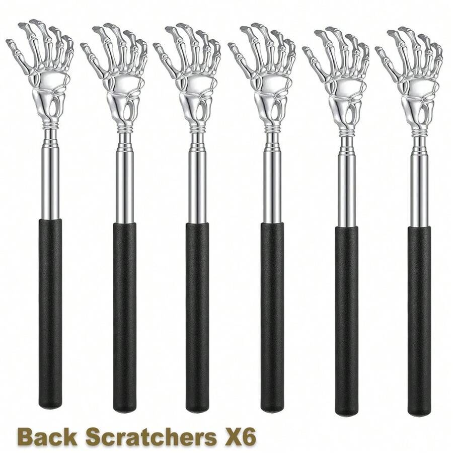 Portable Extendable Stainless Steel Back Scratcher, Telescopic Scratcher For Humans And Pets, Extendable Back Massager - Black - View 1