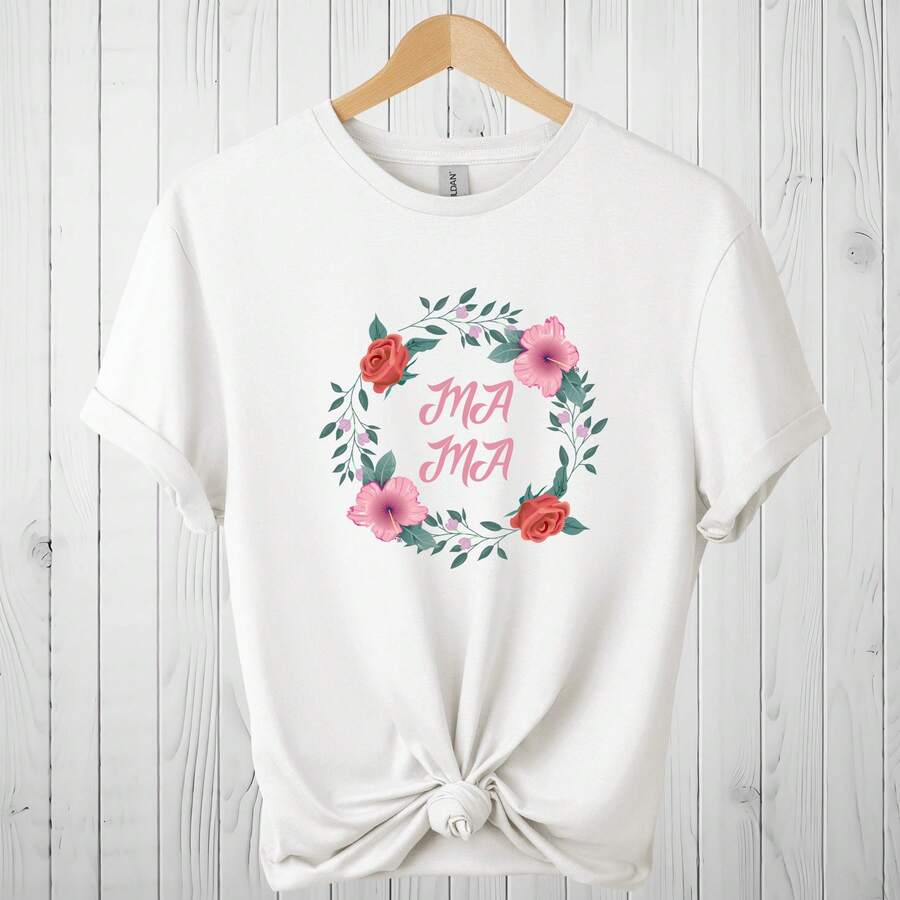 Floral Mama And Babe Matching Shirts Mothers Day Mommy And Me Tee_6267494965 - White - View 1