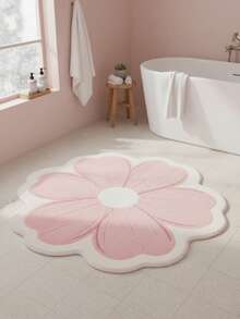 1pc Super Beautiful Pink Petal Round Rug - Soft, Durable, Non-Slip, Machine Washable, Perfect For Holidays, Birthdays, Weddings, Daily Decor, Bedroom Decor, Small Rug, Carpet, Home Decor, Living Room Rug, Living Room Small Rug, Bedroom Rug, Living Room Home Decor, Outdoor Rug, Washable Rug - Multicolor - View 4