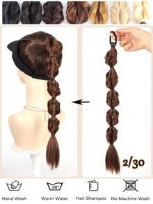 20 Inch Women's Ponytail Wig Bubble Braids Twist Braids Lace-Up Hair Braids Lantern Braids - Multicolor - View 10