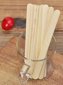 100pcs Handmade Wooden Sticks/Popsicle Sticks, 6 Inch X 3/4 Inch, Natural Wood Popsicle Sticks/Candy Sticks/Popsicle Sticks, Suitable For DIY Crafts, Suitable For Various Ice Creams, Multi-Functional, Easy To Use And Effective Popsicle Sticks - Multicolor - View 5