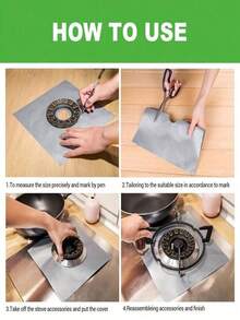 4pcs Reusable Oil-Proof Cleaning Pads, Elegant Appearance, Easy To Use, High Quality, Easy To Clean And Replace, Wide Application, Suitable For Gas Stove And Grill Bottom, Durable Pads, Essential For Home - View 10