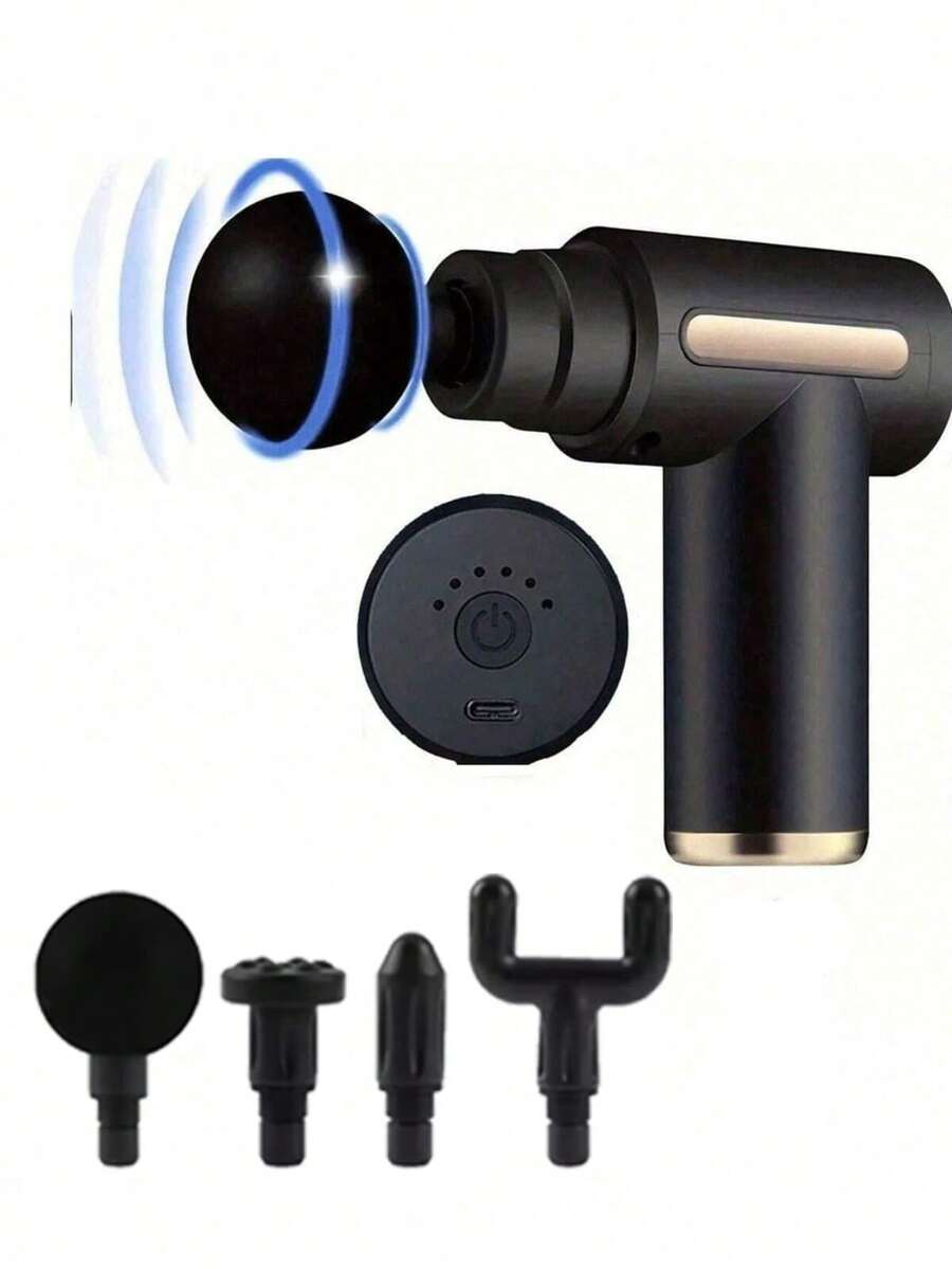 Pistola de masaje muscular portátil, adecuada para masaje de Body completo, equipada con pantalla táctil LED, ajuste de velocidad, recargable y 4 cabezales de masaje reemplazables. Fascia Gun - Silla de masaje muscular - Martillo eléctrico mini multifunción de grado terapéutico profesional, adecuado para masaje de percusión en hombros, cuello, cintura, espalda y otras áreas. Una idea de regalo única y genial para ella, también una opción ideal para sets de regalo. - Multicolor - Ver 1