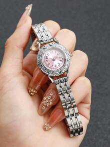 Women's Elegant Luxury Fashion Casual Digital Dial Classic Quartz Wristwatch, Gift For Best Friend (1pc/Set) Watch Box Not Included - Silver - View 1