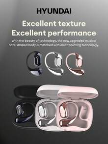 Tai nghe không dây HYUNDAI Q18PRO AI, Âm thanh nổi độ trung thực cao, Truyền dẫn định hướng, Khử tiếng ồn thông minh ENC, Micrô nhạy, Cuộc gọi thoại, Âm nhạc, Chơi game, Phim, Độ trễ thấp, Tuổi thọ pin dài, Màn hình, Đa chức năng, Tai nghe không dây móc tai - màu đen - Xem 7