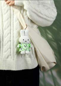 MIFFY Serie : Colgante de Peluche de Panda Suave y Lindo & Encantador Llavero de Conejo  Dulce - Multicolor - Ver 5