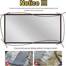 1pc Transparent Waterproof Tarp With Eyelets, Plastic Waterproof Fabric For Outdoor Porch, Transparent Waterproof Tarp For Patio Canopy, Greenhouse Plant Cover - A - View 8