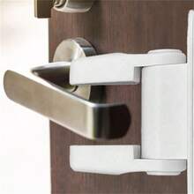 1pc Plain Lock, White Plastic Door Lock Protector For Household - White - View 4